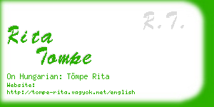 rita tompe business card